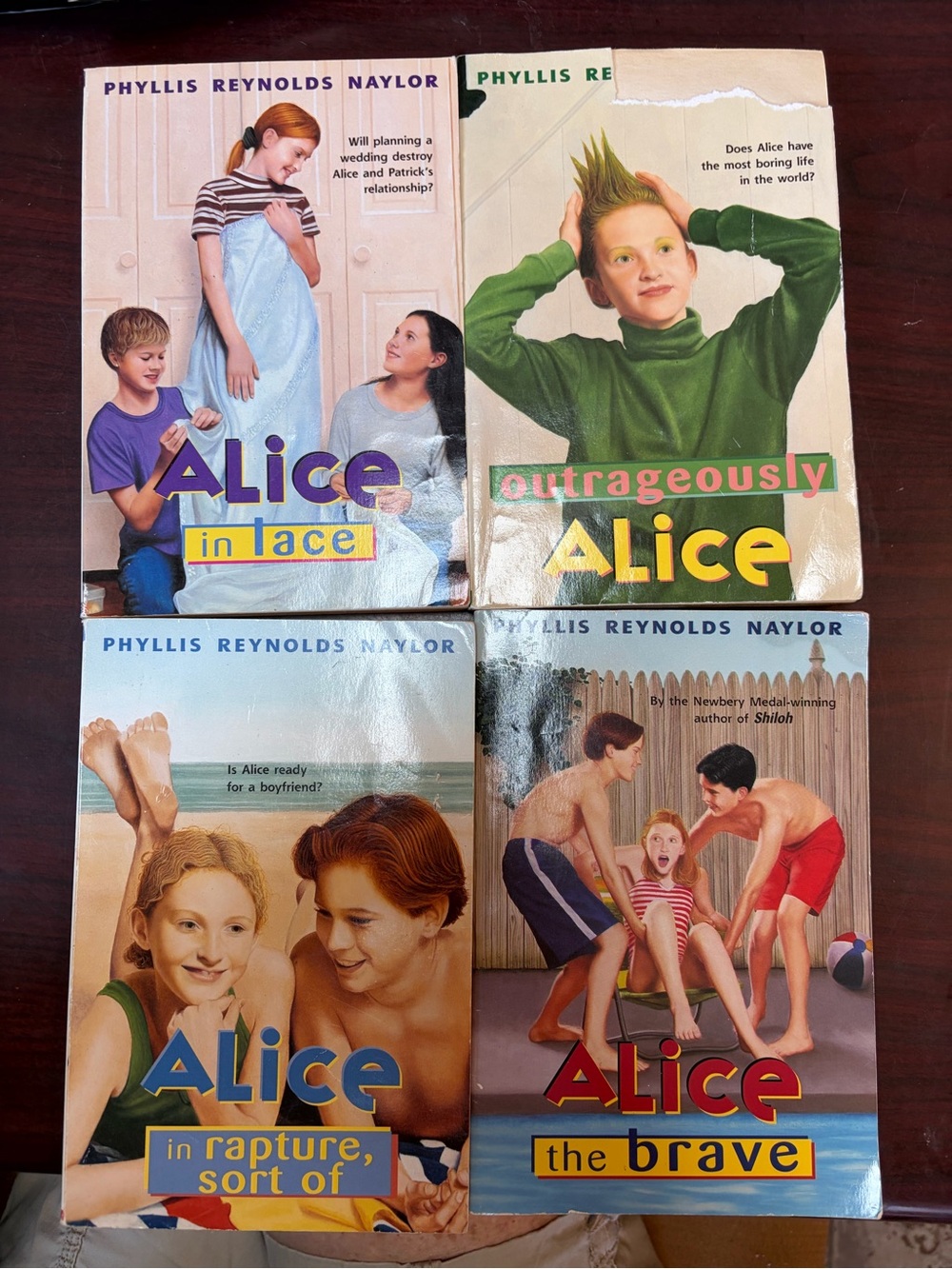 Set of 4 ALICE books by Phyllis Reynolds Naylor pre teen reading